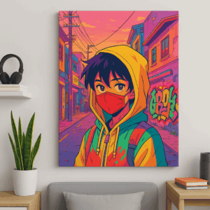 "Ciudad Chicha: Rebelión Urbana" – Cuadro Ilustrado para Habitación Juvenil
